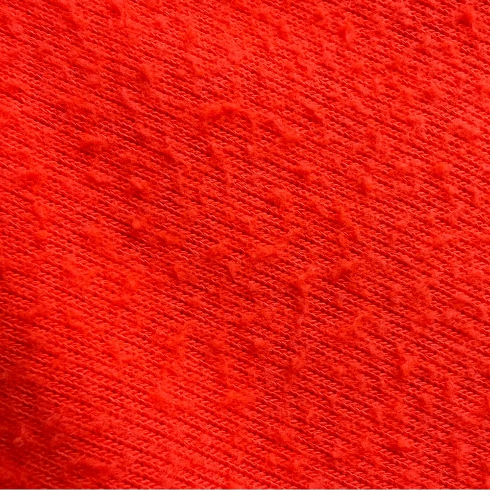 ALO Yoga Fluorescent Corral Pink Textured Crew Neck Sweater SM Logo on Sleeve - Picture 8 of 12